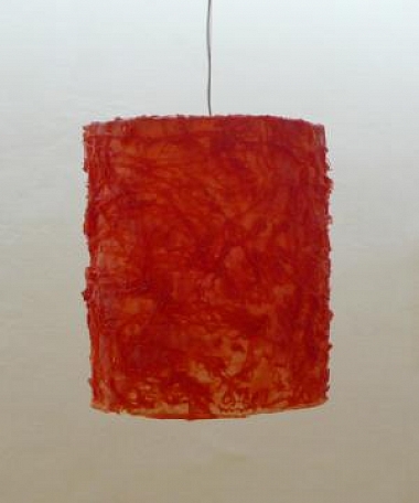 Steinbrecher, Erik | LAMPE VOLL, 2009 | Serie, 7 Unikate | GFK/ Epoxit, Fassung, Schwarzes Licht | Kabel, Seil und Kabelbinder | 60 x 50 cm