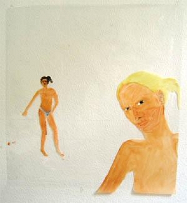 Gmür, Martina |  Mir sind harmlos, 2005 | acryl on plastic foil  | 75 x 70 cm