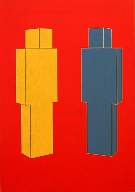 Il giallo e il blu, 1978 | Acrylic on plywood | 175 x 122 cm