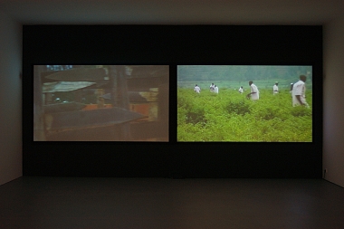Odenbach, Marcel  ||   Videostill from the installation  |  „ In stillen Teichen lauern Krokodile“, 2004