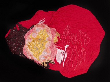 Plis de l'univers, 2018 | Embroidery on fabric | 90 x 115 cm