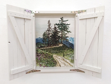 Weg, 2019 | Acrylic on wood | 61 x 89 cm