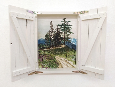 MARTINA GMÜR | Weg, 2019 | Acryl auf Holz | 61 x 89 cm