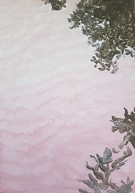 Tor II (Elsässer Wolken), 2022 | Eitempera auf Lindenholz | 25 x 17,5 x 5 cm